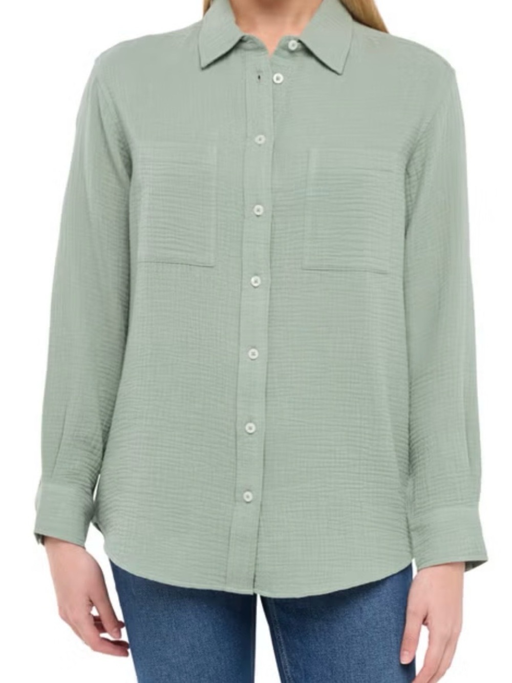 Gap Women's Cotton Gauze Button Up Shirt